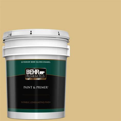 Behr Premium Plus Gal Mq Honey Tea Semi Gloss Enamel Exterior