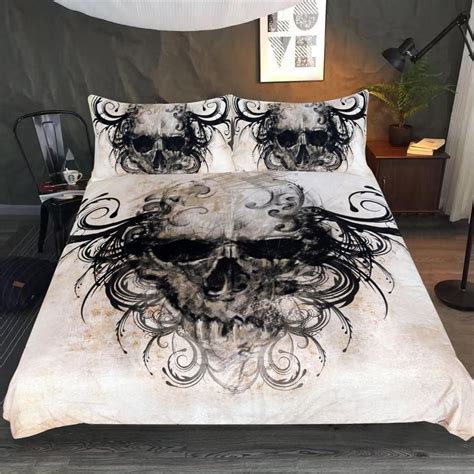 Gothic Horrible Skull Bedding Set Skullflow Https Skullflow