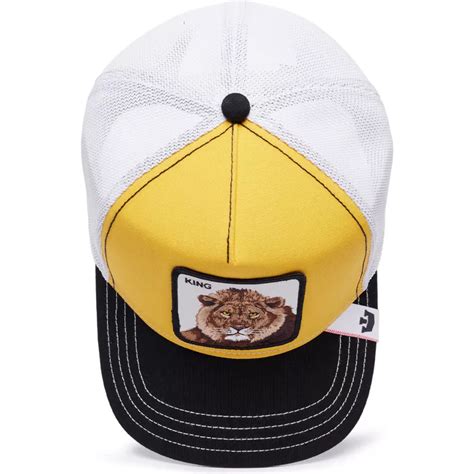 Goorin Bros King Mv Lion The Farm Mvp Yellow White And Black Trucker