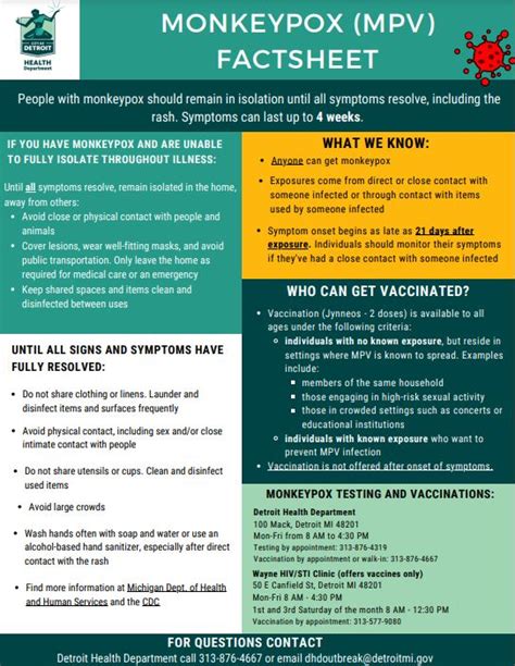 Monkeypox City Of Detroit