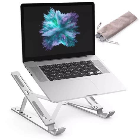 Height Adjustable Aluminum Portable Ergonomic Laptop Cooling Stand