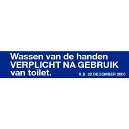 Pictogram Handen Wassen Verplicht Na Gebruik Toilet Sticker