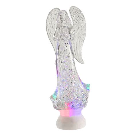 Northlight Led Lighted Icy Crystal Glitter Snow Globe Angel