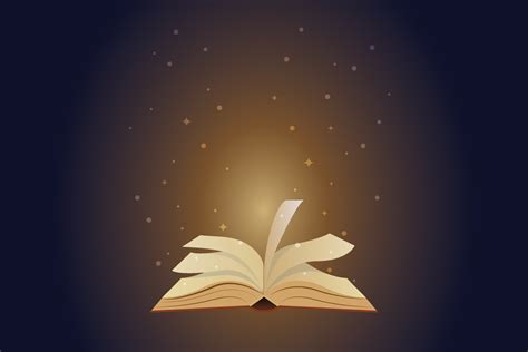 Bright Light Coming From Open Book 13507329 Vector Art At Vecteezy