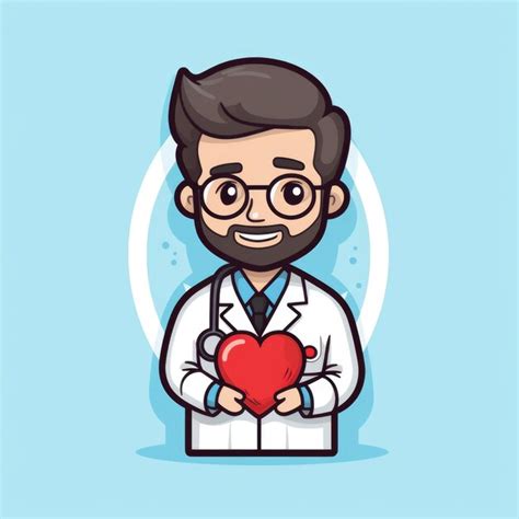 Premium Photo Cardiologist Mascot For A Company Logo Generative AI