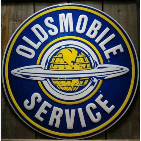 Plaque Oldsmobile Service 60cm Tole Deco Bar Diner Garage Us