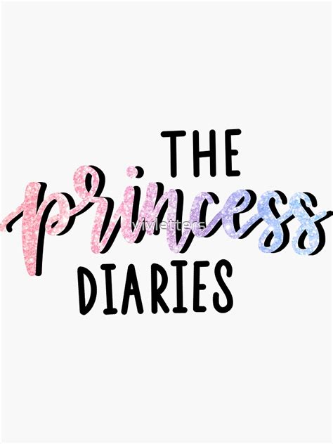 Princess Diaries Sticker For Sale By Vivletters Redbubble