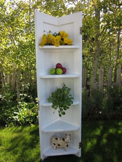 Turn An Old Door Into A Corner Shelf Diy Projects For Everyone