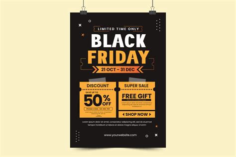 Black Friday sale poster or flyer design template 13308073 Vector Art ...