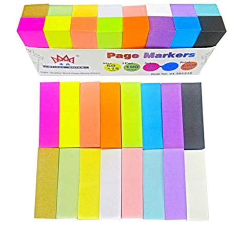 4A Sticky Notes 0 6 X 2 Inches Small Size 16 Colors Self Stick Notes