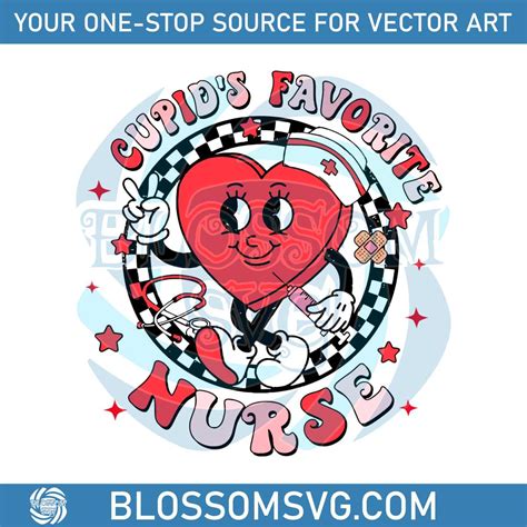 Retro Cupids Favorite Nurse Svg