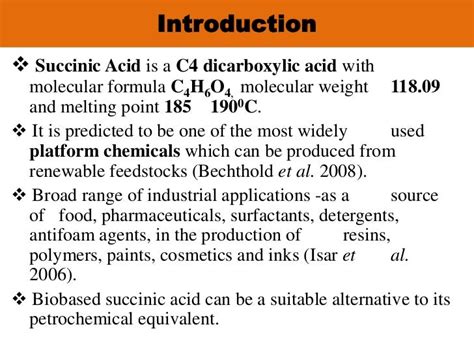 Succinic Acid- Presentation