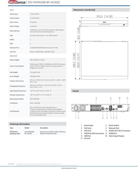 Dahua Dhi Nvr P Ai Anz Ch Ai Series Nvr With Tb Hdd Dsi