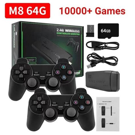 M8 64G X8 Game Stick pour Android 10000 jeux vidéo rétro consoles