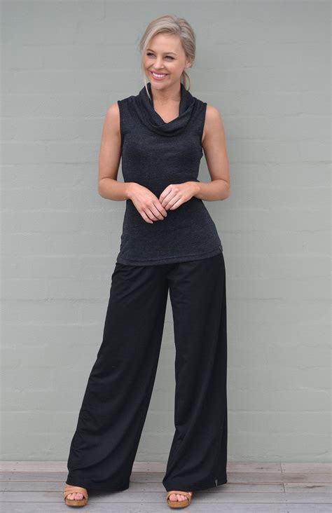 Women S Merino Wool Palazzo Pants Smitten Merino Tasmania Australia