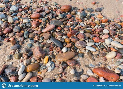 Seixos Marinhos Na Areia Pequenas Pedras Lisas Pedras Pedras