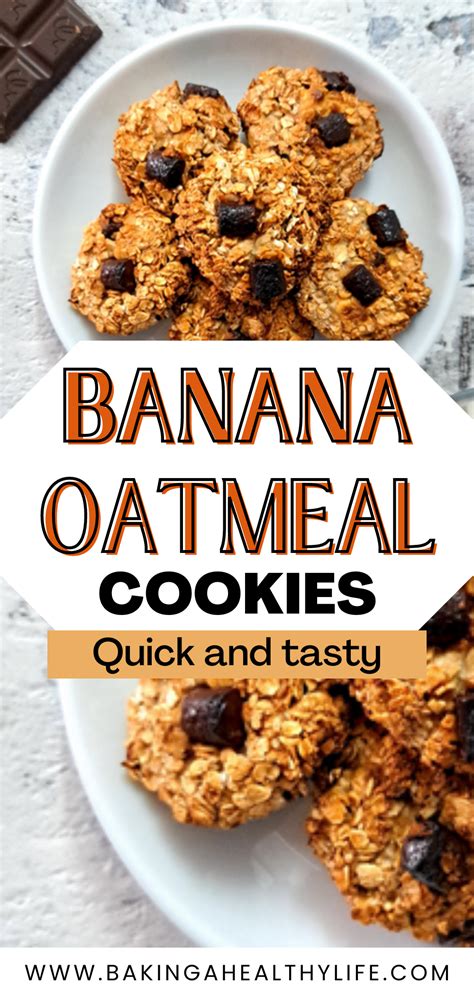 Quick Banana Oatmeal Cookies Flourless Cookies Paleo Cookies Oat