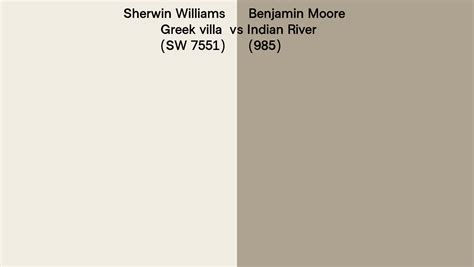 Sherwin Williams Greek Villa Sw Vs Benjamin Moore Indian River