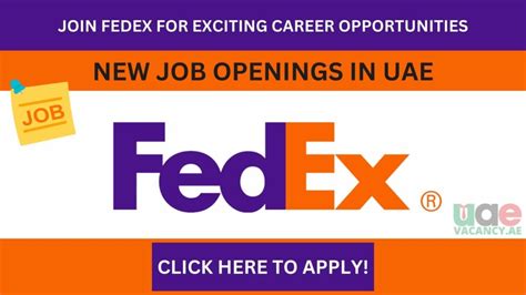 FedEx Careers In UAE 2025 New Job Vacancy Opportunities