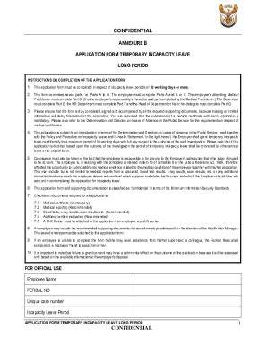 Fillable Online Pdffiller Annexure B Leave Form