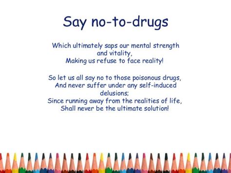 Say No To Drugs Poem