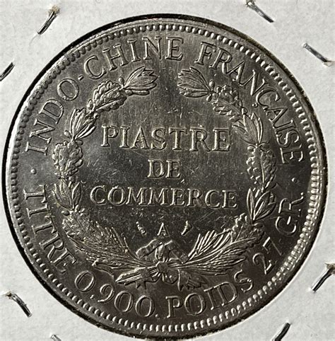 Mavin French Indo China Piastre Silver Coin Cleaned