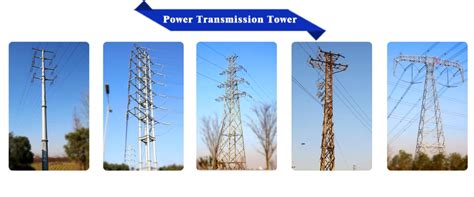 33kv Hot Dip Galvanized Powder Coating Transmission Line Steel Tower