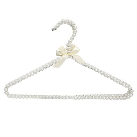 WHITE PEARL CLOTHES HANGER 2PC | At Home