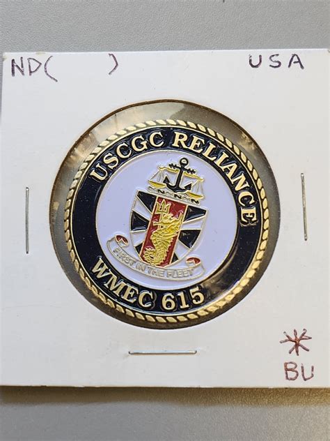 Usa Coast Guard Uscgc Reliance Wmec 615 Cutter Or Ship Medal Uncirculated For Sale Buy Now