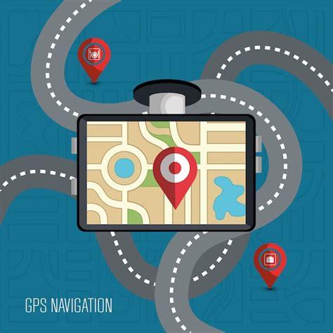 Diseño de navegación gps Vector Premium