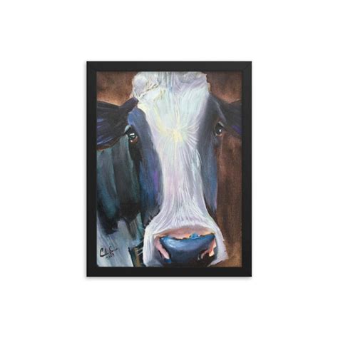 Friesian cow Framed poster