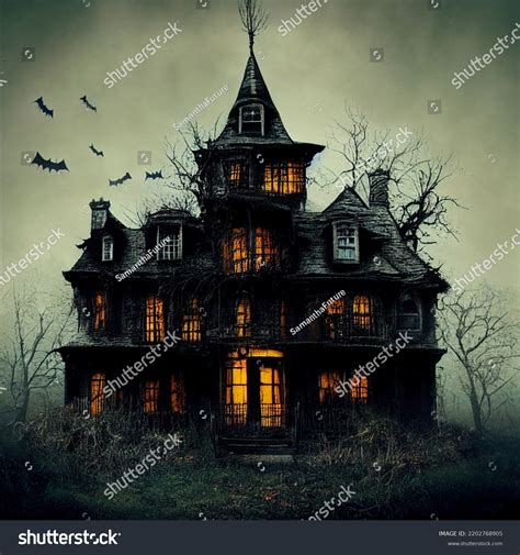 Scary House Dark Forest Bats Over 3 555 Royalty Free Licensable Stock