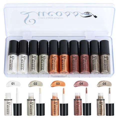 12 Colors Long Lasting Waterproof Shining Shimmer Glitter Liquid