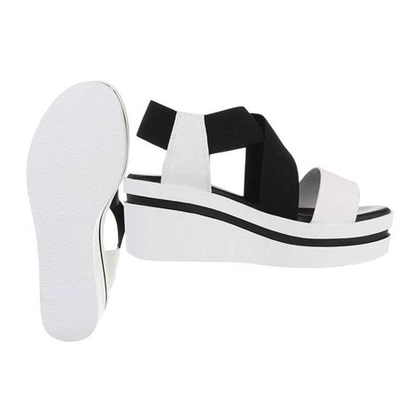 Womens Wedge Sandals Black And White A Super Comfort Shoe