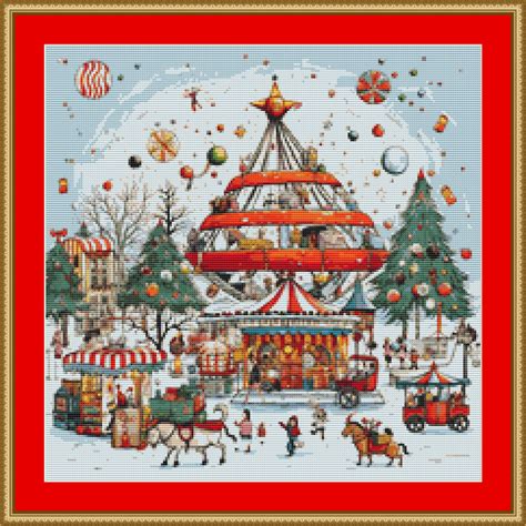 Christmas Fair Cross Stitch Pattern On Storenvy