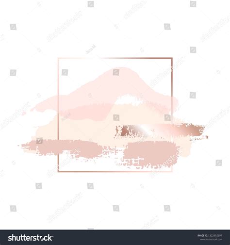 Golden Outline Square Frame Pink Nude Stock Vector Royalty Free 1322992697 Shutterstock
