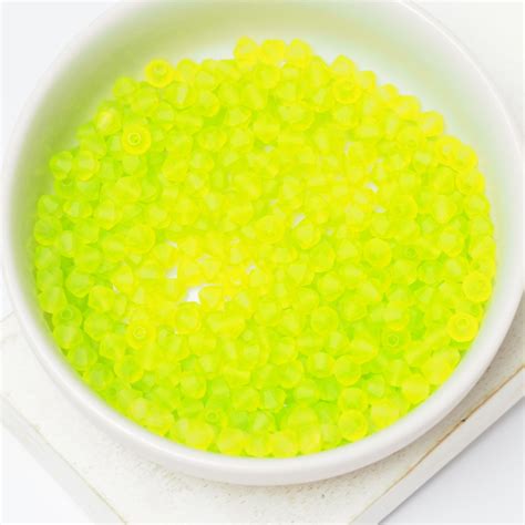 4 Mm Preciosa Bicone Beads Limecicle Matt X 50 Pc S Beadingschool