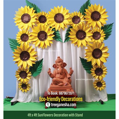 Ganpati Decoration Eco Friendly Ganpati Decorations Flower