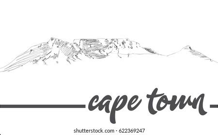 Aerial View Cape Town City Centre Stock Vector Royalty Free