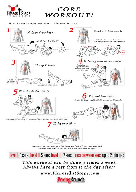 Printable Core Strengthening Exercises