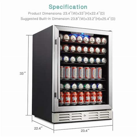 Kalamera 24 Built In Single Zone Beverage Refrigerator With 43 Off