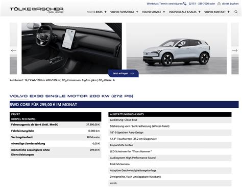 Volvo Ex Im Leasing F R Euro Im Monat Brutto Ntv Autoleasing