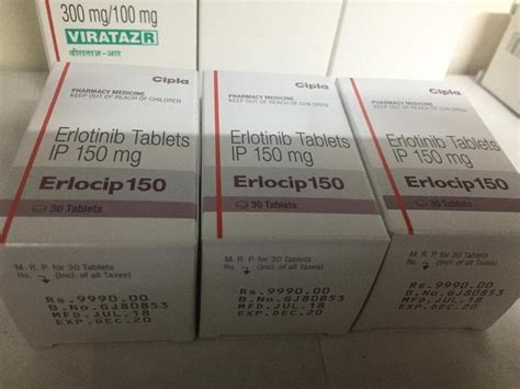 Erlotinib Erlocip 100 Mg Packaging Size 30 Tablets At Rs 3500 Bottle