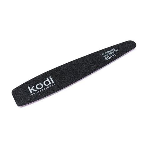 Пилка для ногтей Kodi Professional 80/80 грит конусная, черная, 178*32 ...