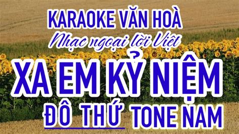 Karaoke Xa Em Kỷ Niệm Tone Nam cm Beat guitar Văn Hoà YouTube