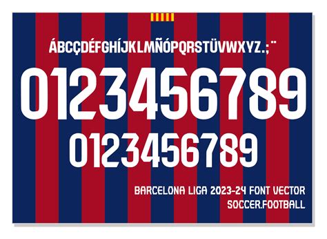 Font Vector Jersey Barcelona 20232024 Font Svg Ai Eps Pdf Etsy Canada