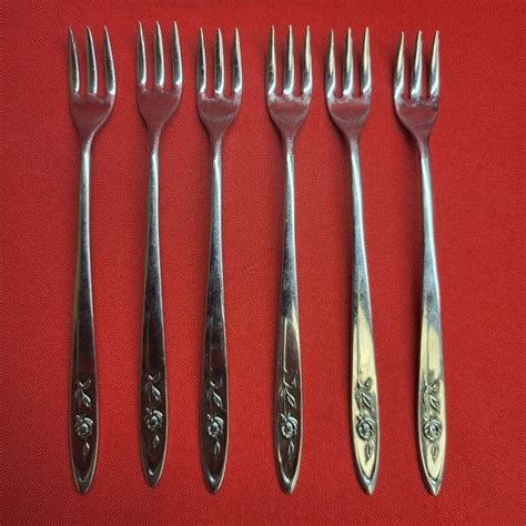 Oneida Community Stainless Dining Vtg My Rose Cocktail Forks Oneida