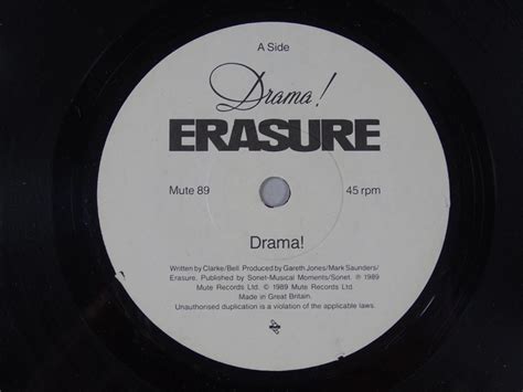 Erasure Drama 7 Inch Single Top Hat Records
