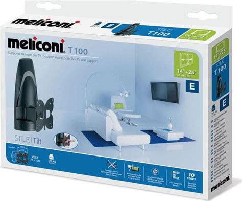 Meliconi Stile T100 Βάση Τηλεόρασης Τοίχου έως 25 και 20kg Skroutz gr