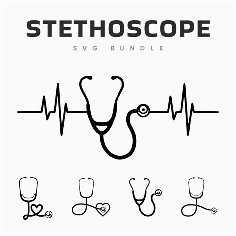 Heart Stethoscope Svg Clipart Set Masterbundles The Best Porn Website